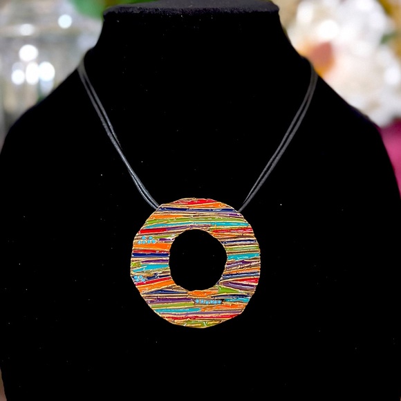 Chico's Jewelry - Chico’s 16 in Bold Circle “O” Metal Pendant Necklace